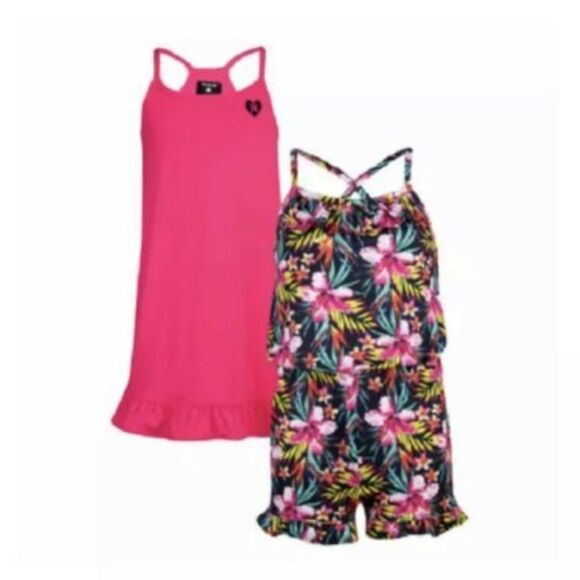 Hurley Other - Hurley Youth 2-pack Dress and Romper PINK/BLACK Girls